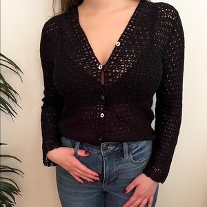 Crotchet black cardigan